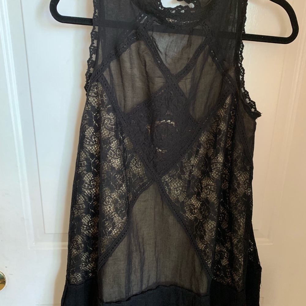Free people black lace dress